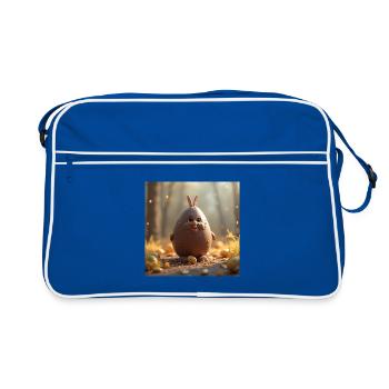 un lapin de pâques - Sac Retro - bleu/blanc - Devant