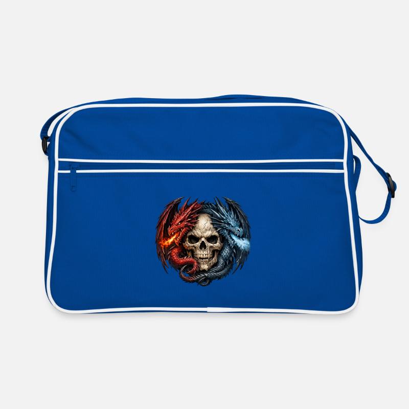 Crâne du Dragon de Feu et de Glace Sac Retro