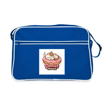 Donut Disturb – Cute Cat in Donut - Sac Retro - bleu/blanc - Devant