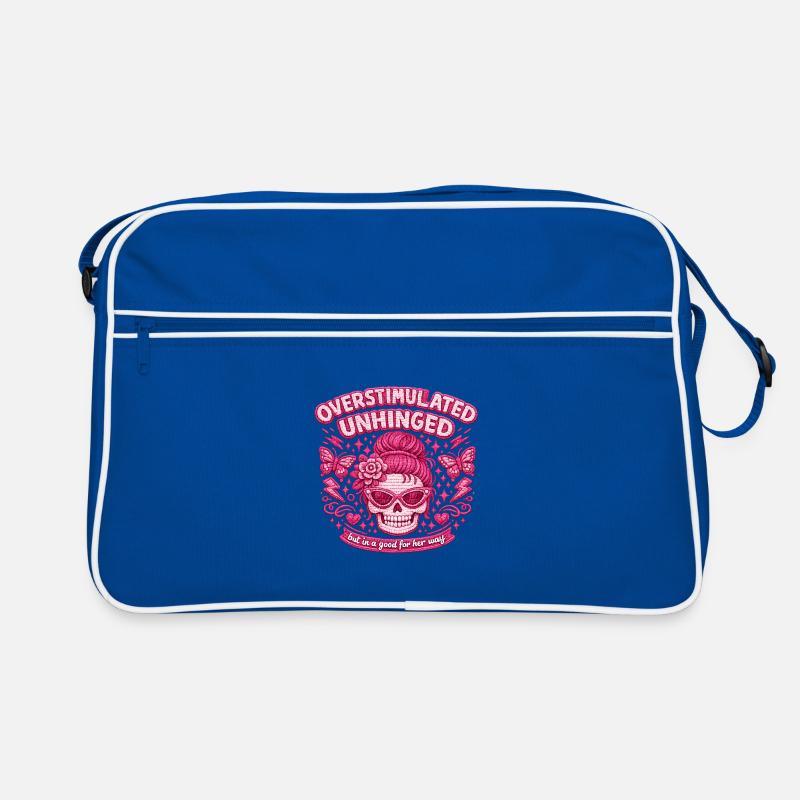 Pink Skull Floral Rebel Overstimulated Retro Bag