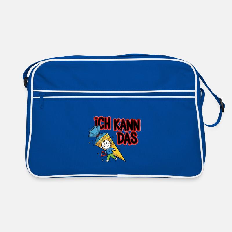 Ich Kann Das Schulhelden - Retro Tasche - Blau/Weiß
