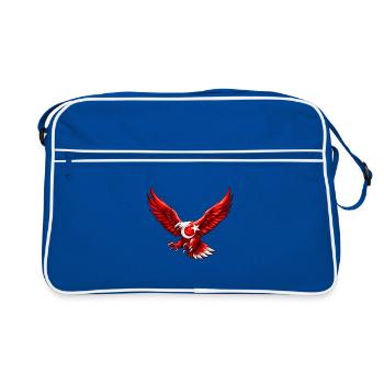 Red eagle with star ring - Retro Bag - blue/white - Front