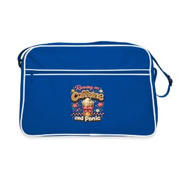 Running on coffee and panic - Retro Bag - blue/white - Front