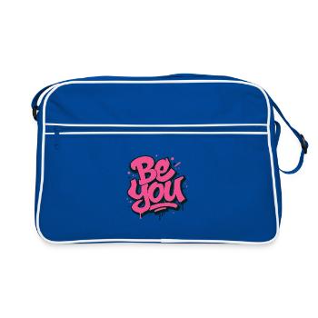 be you - Retro Bag - blue/white - Front