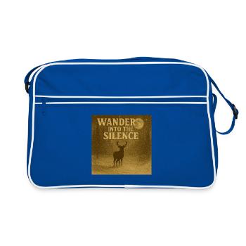 Wander Into the Silence - Retro Bag - blue/white - Front