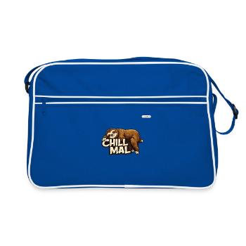 Illustration du paresseux Chill Mal - Sac Retro - bleu/blanc - Devant