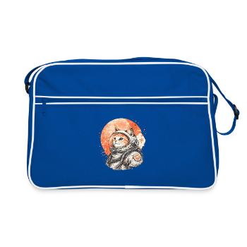 Astronauts Cat in Space – Rétro japonais - Sac Retro - bleu/blanc - Devant