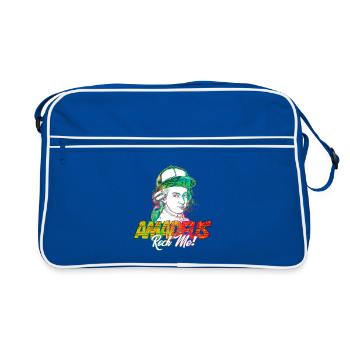 Amadeus Rock Me | Wolfgang Amadeus Mozart Classical - Retro Bag - blue/white - Front