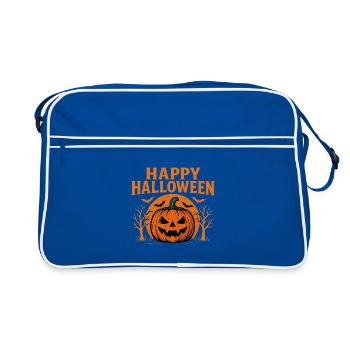 Imprimé citrouille joyeux Halloween - Sac Retro - bleu/blanc - Devant