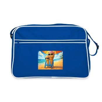 Eiscreme im Sommer - Retro Bag - blue/white - Front