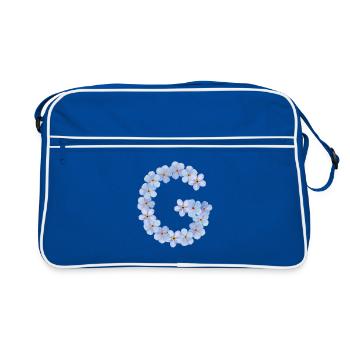 Letter G - Retro Bag - blue/white - Front