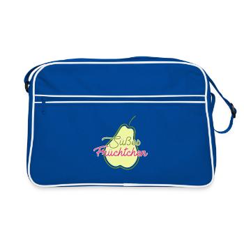 Fruits Fruits Idées cadeaux Fruits Funses fruits - Sac Retro - bleu/blanc - Devant