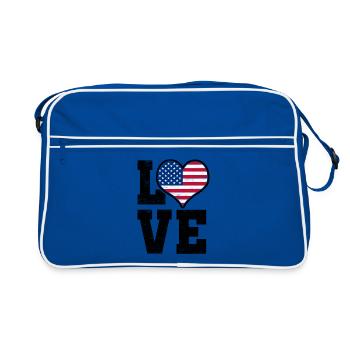 Love USA - Sac Retro - bleu/blanc - Devant