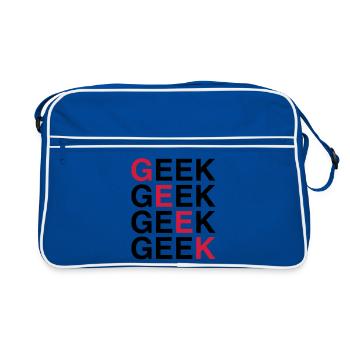 Geek! - Retro Tasche - Blau/Weiß - Vorne