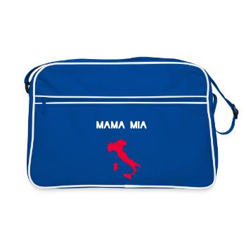 Mamma Mia Mama Mia Italy Shirt - Retro Bag - blue/white - Front