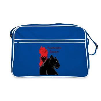 Albaniens Beast: Schwarzer Panther - Retro Bag - blue/white - Front