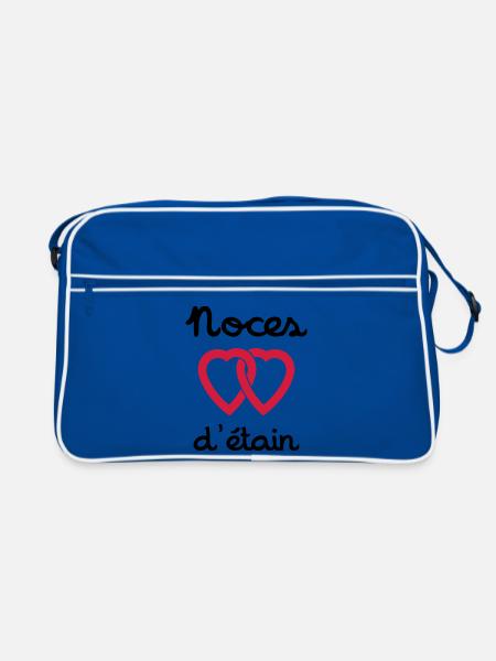 Noces d'étain - Sac Retro - bleu/blanc - Devant
