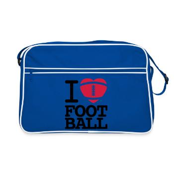 I love football - Sac Retro - bleu/blanc - Devant