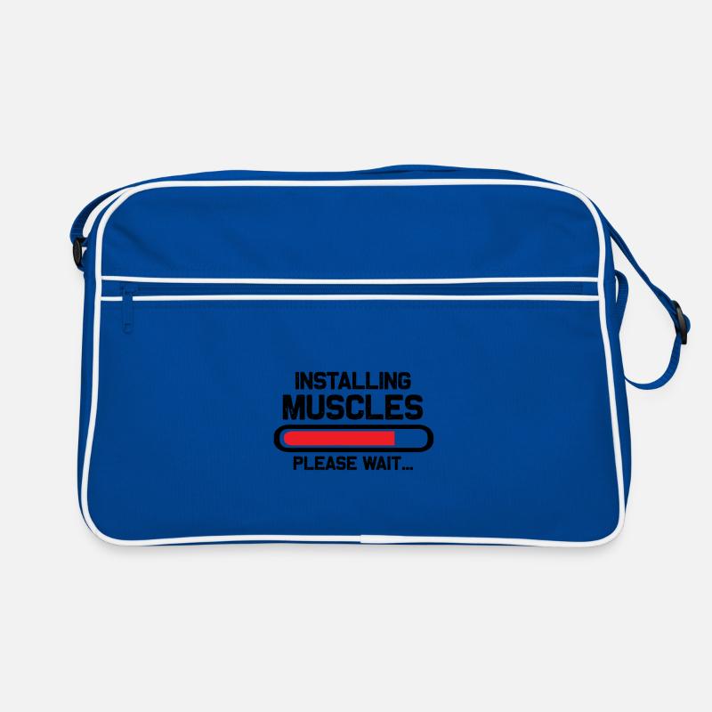 Vibrant Abstract Graphic Design - Retro Bag - blue/white