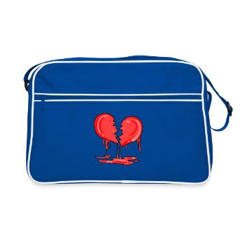 Broken heart - Retro Bag - blue/white - Front