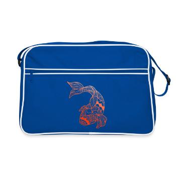 Koi - Retro Tasche - Blau/Weiß - Vorne