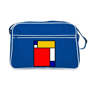 Mondrian 4 - Retro Bag - blue/white - Front