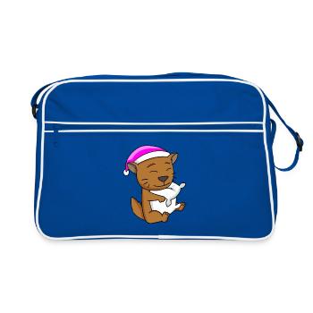 Chat race de chat Somali - Sac Retro - bleu/blanc - Devant