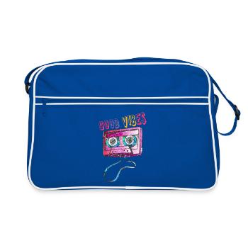 Retro Vintage Mixtape Kassette Kassette 80's 90's Kosten - Retro Tasche - Blau/Weiß - Vorne
