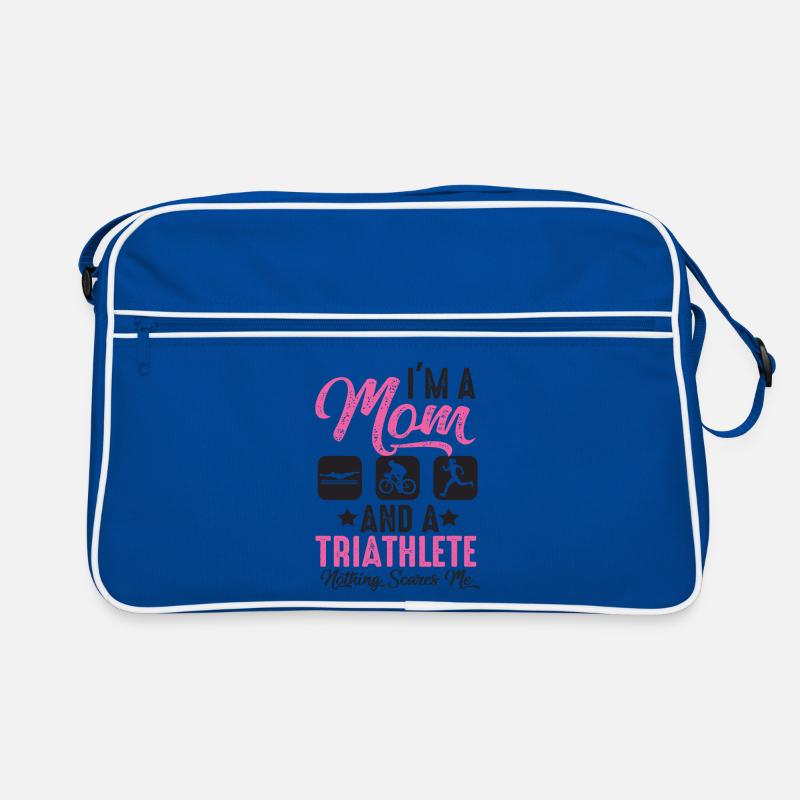 Ich Bin Eine Mutter Und Ein Triathlet Retro Tasche