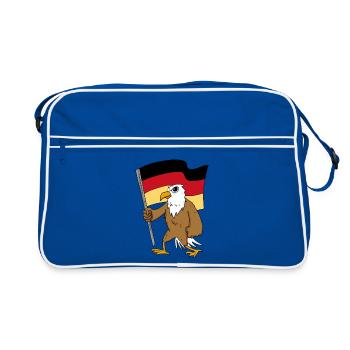 Adler Deutsche Fahne Allemagne - Sac Retro - bleu/blanc - Devant