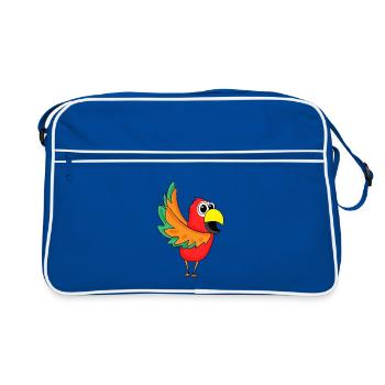 Parrot Jungle - Retro Bag - blue/white - Front