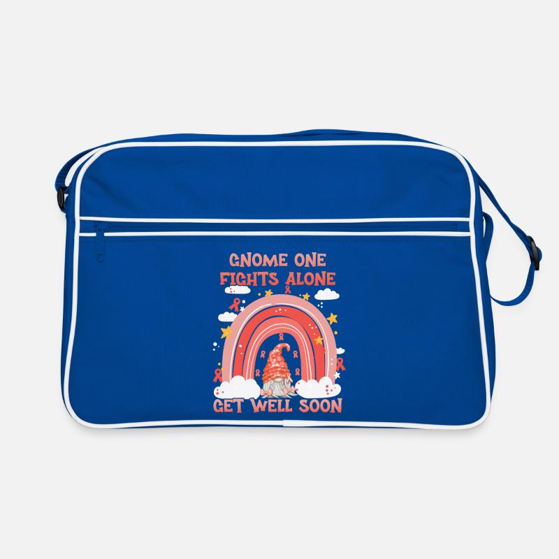 Gnome One Fights Alone Gebärmutterkrebs Retro Tasche