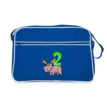 2 ans - 2 anniversaire - J’ai 2 ans - Sac Retro - bleu/blanc - Devant
