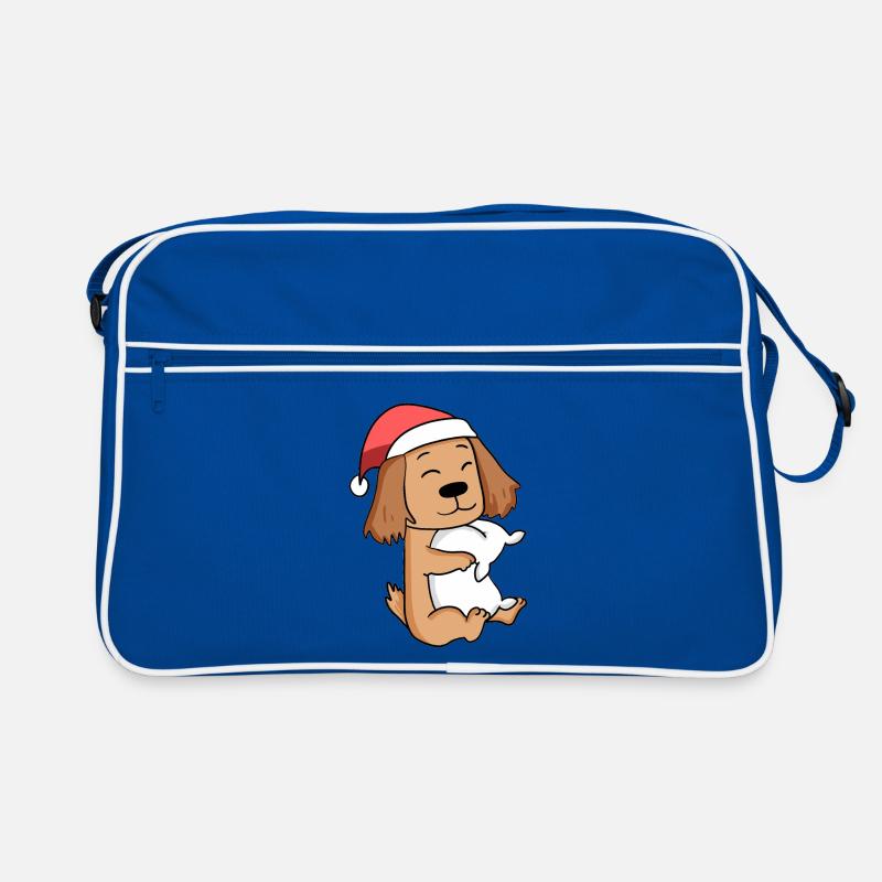 Deutsch Cocker Spaniel Chien Noël Sommeil Sac Retro