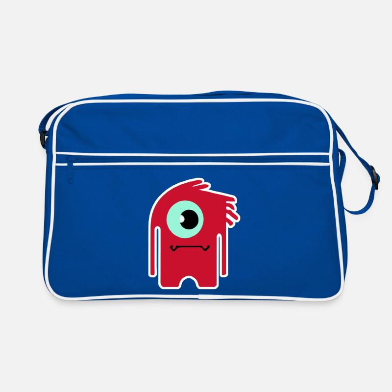 Red Cyclops Monster | Funny Chibi Alien  Retro Bag