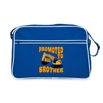 Promu grand frère Va être un grand frère - Sac Retro - bleu/blanc - Devant