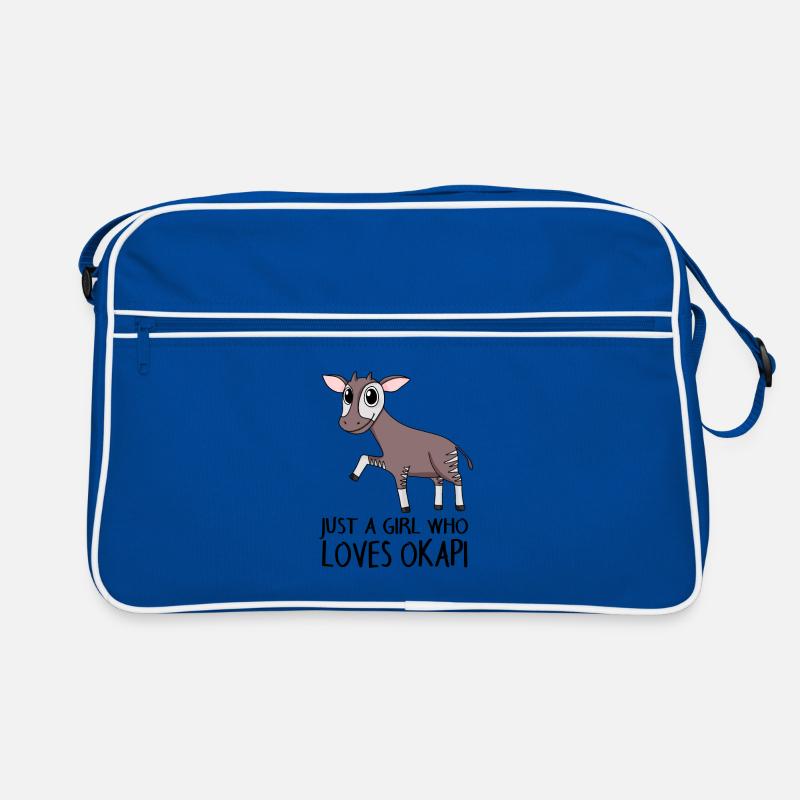 Okapi Mädchen Spruch Retro Tasche