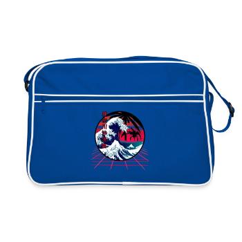 the big wave off kanagawa retro wave - Retro Bag - blue/white - Front