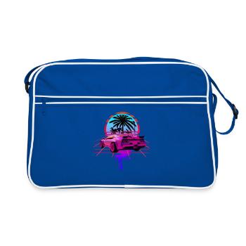 Retro Wave Sports Car 80s Vaporwave - Retro Bag - blue/white - Front