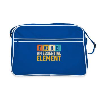 Father An Essential Element Period Father s Day - Retro Tasche - Blau/Weiß - Vorne