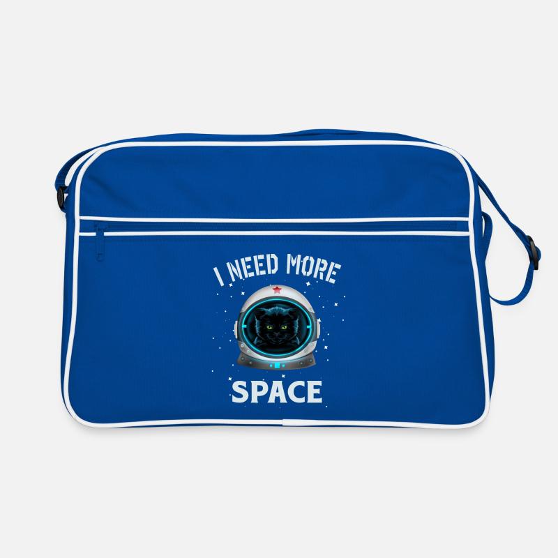 i need more space - Retro Tasche - Blau/Weiß