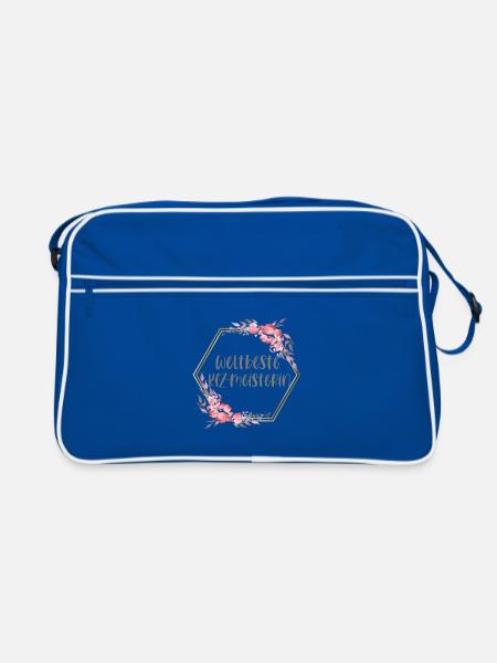 Weltbeste KFZ-Meisterin Beruf Geschenk - Retro Tasche - Blau/Weiß - Vorne