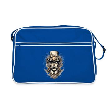 Steampunk Gentleman avec des montres - Sac Retro - bleu/blanc - Devant