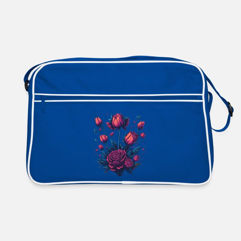 Style de tatouage néon arbuste rose Sac Retro