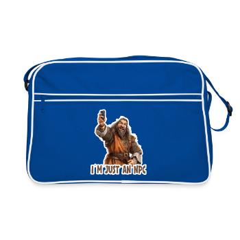 Sorry I'm Just a NPC – Funny RPG Design - Retro Bag - blue/white - Front