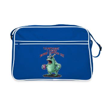 Coffee, I need more Coffee !! - Retro Bag - blue/white - Front
