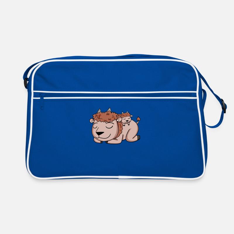 Famille de bisons - Bison avec bébé Sac Retro
