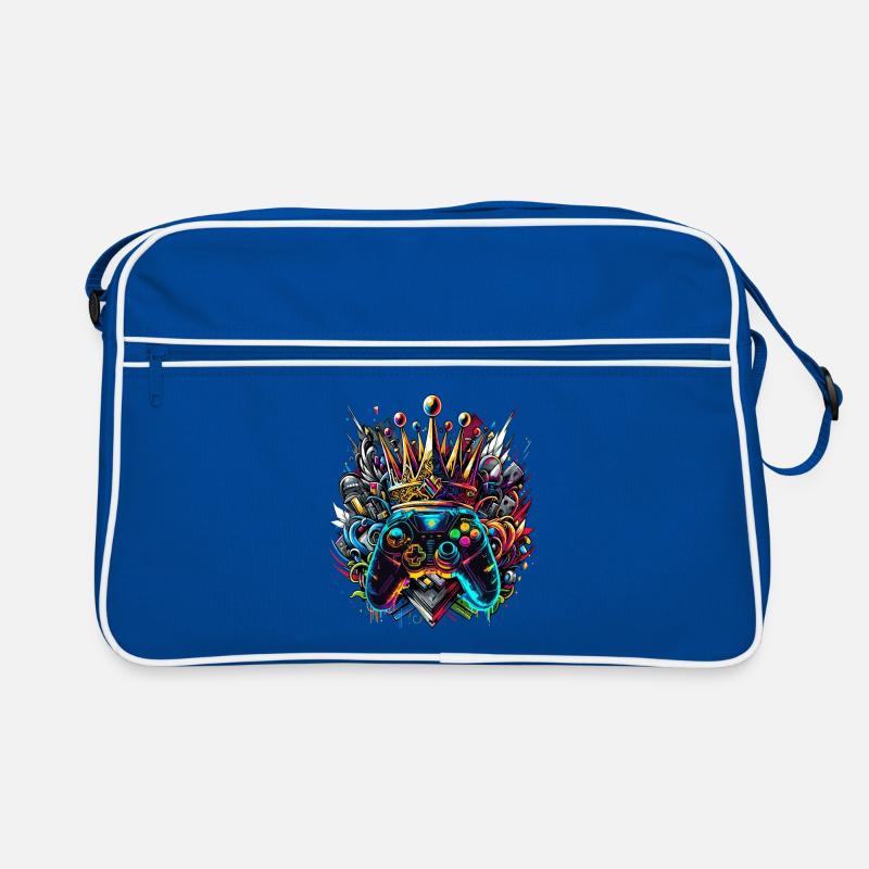 Königlicher Graffiti Gaming Controller Retro Tasche