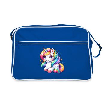 Dabbing Licorne Les fans tamponnent les licornes - Sac Retro - bleu/blanc - Devant