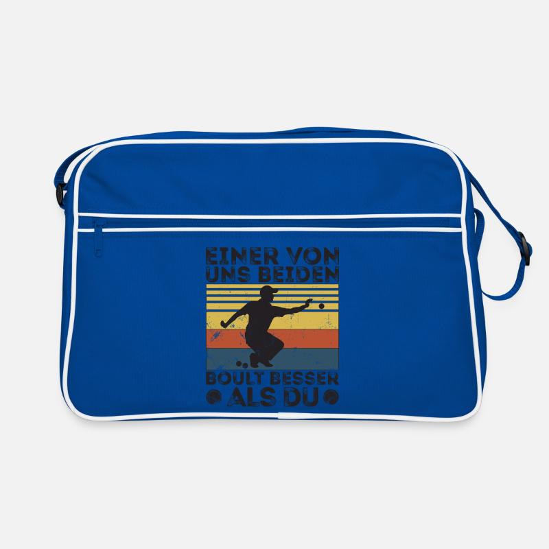 Einer von uns beiden boult - Bouler Petanque Retro Tasche